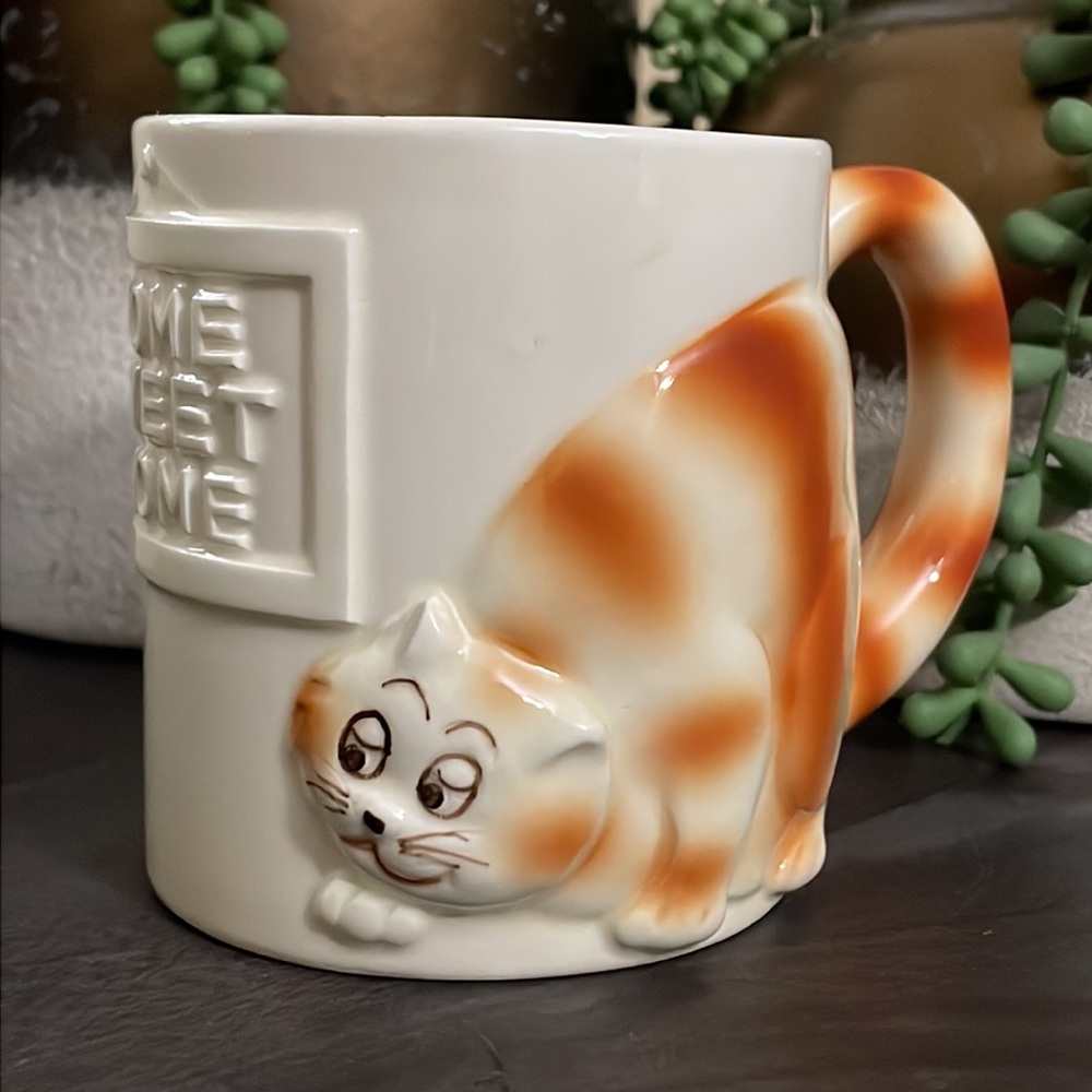 Vintage Quon-Quon "Home Sweet Home" Cat & Mouse Mug